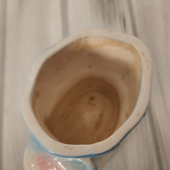 Vintage Relpo Baby Bootie Planter Vase Trinket Decor Porcelain White Multi T820 - Picture 12 of 12